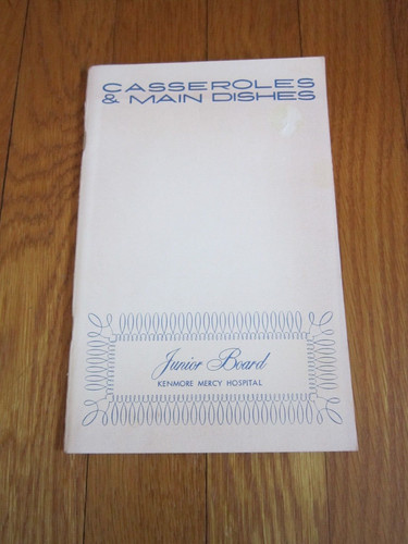 Vtg Buffalo NY Kenmore Mercy Hospital Cookbook Names Recipes Kraut Burger Bake