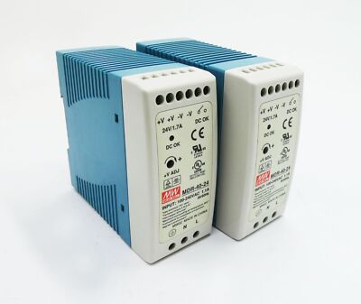 2x Mean Well MDR-40-24 100-240VAC 1.1A 50/60Hz Netzteil -used-