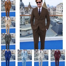 Serge Double Breasted Suit Men's 2 pieces Office Wedding Stretch Slim Fit Set