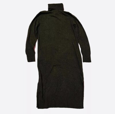 banana republic filpucci Dark green L/S turtleneck sweater dress Side Slits  Sz S | eBay