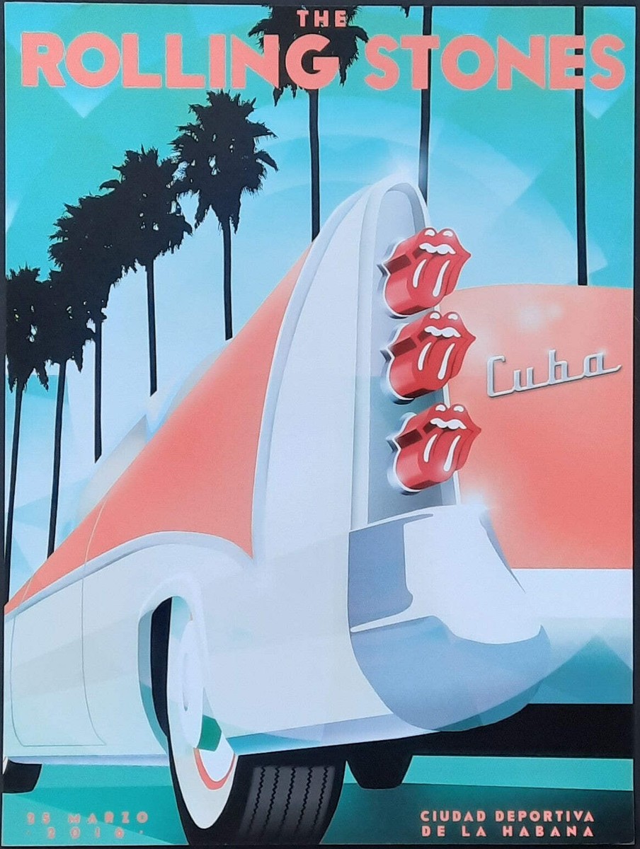 ROLLING STONES Original Concert Litho Poster March 25, 2016