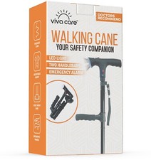 Walking Cane with Light  Siren Alarm - Foldable Adjustable - Size L