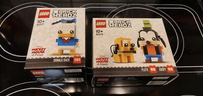 LEGO Brickheadz 40377 & 40378 Donald / Goofy / Pluto NEU / OVP