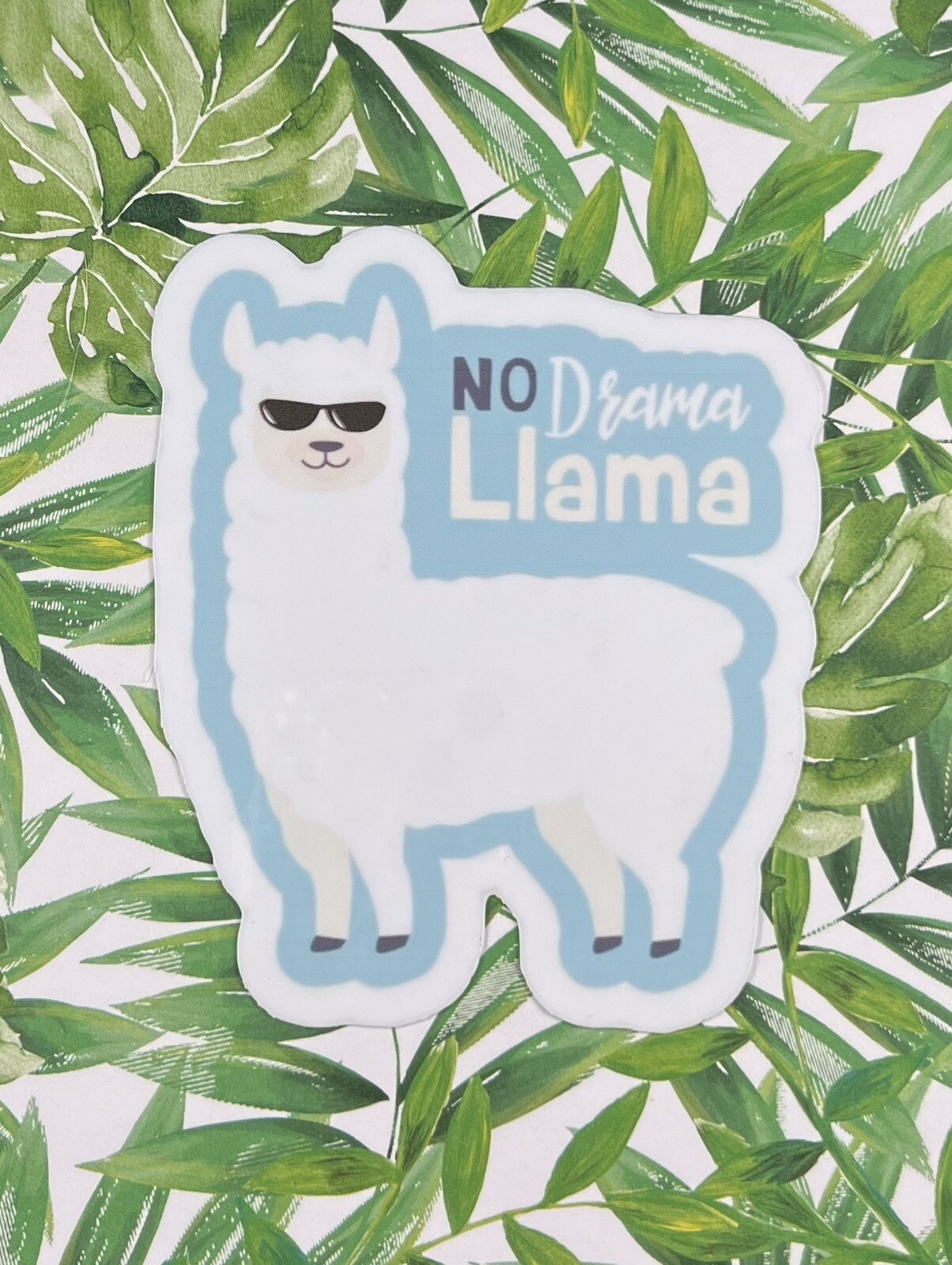 No Drama Llama Sticker Hydro Water Bottle Laptop Phone Girl 