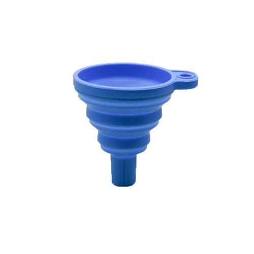 Universal Blue Car Accessories Water Oil Funnel Diesel Petrol Foldable Funnel - Picture 5 of 5