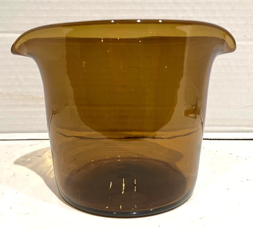 VTG. BLENKO COLONIAL WILLIAMSBURG AMBER GLASS RINSER/FINGER BOWL CW-7 MCM RARE