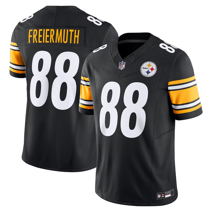 Men's #88 Pat Freiermuth Black Vapor F.U.S.E.  Jersey~~+