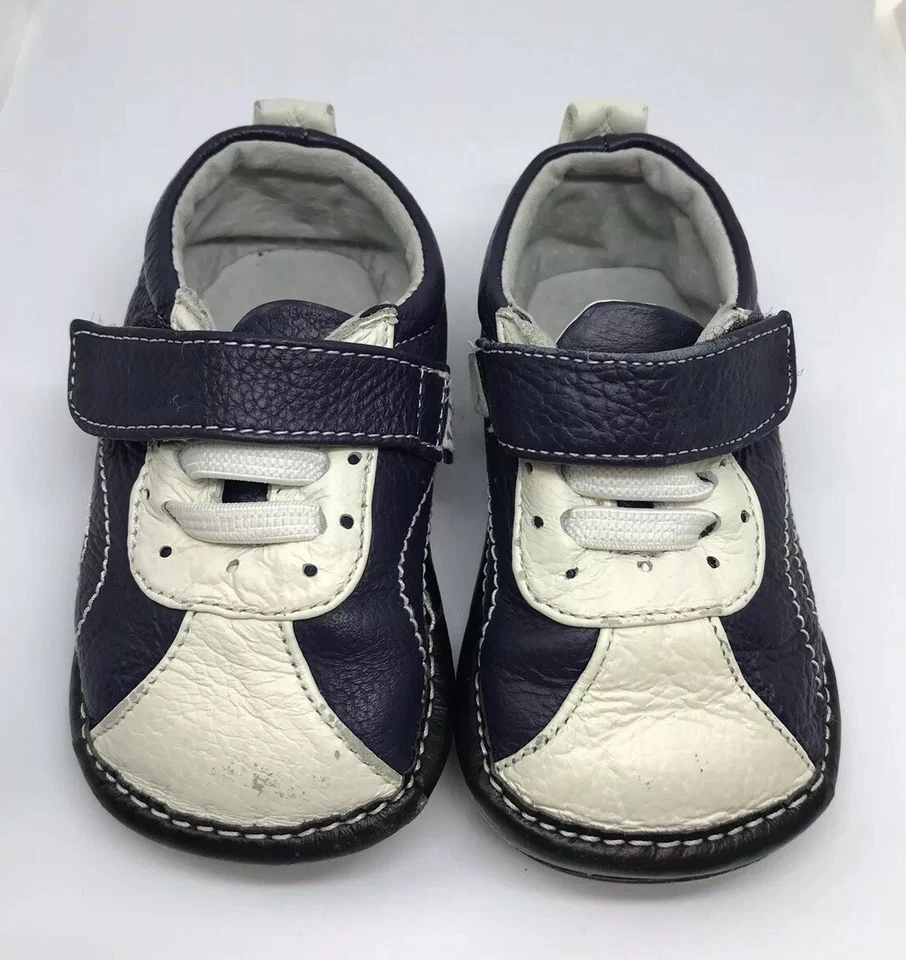Zapatos Jack and Lily Niño Pequeño EE. UU. 3.5-4 My Mocs Azul Marino Crema 6-12 Meses Foto 2 de 4