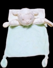 Carters Baby Lamb Security Blanket Pacifier Holder Knots Rattle Plush Lovey