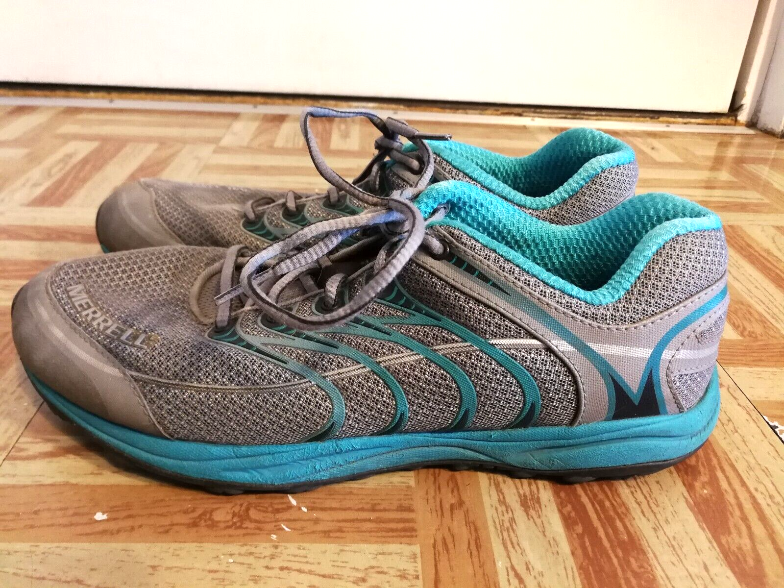 Scarpe Merrell Donna 9.5 Mix Master Glide J56352 Grigio Blu Wild Dove Running