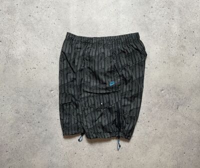Vintage Nike Air Max Drill Monogram Cargo Shorts Nylon Y2K