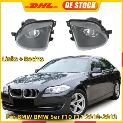 Paar Nebelscheinwerfer mit Glühbirne Schwarz Smoke Set für BMW 5er F10 F11 10-13