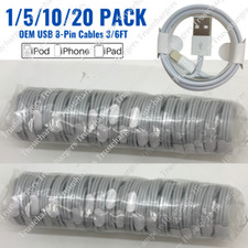 Bulk Lot 3FT 6FT USB Fast Charger Cable For iPhone 14/13/12/11/8/6 Charging Cord