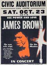 Original JAMES BROWN Civic Auditorium Boxing Style GLOBE Poster Handbill 22x30