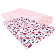 Touched by Nature Organic Cotton Changing Pad Cover, Garden Floral, One Size