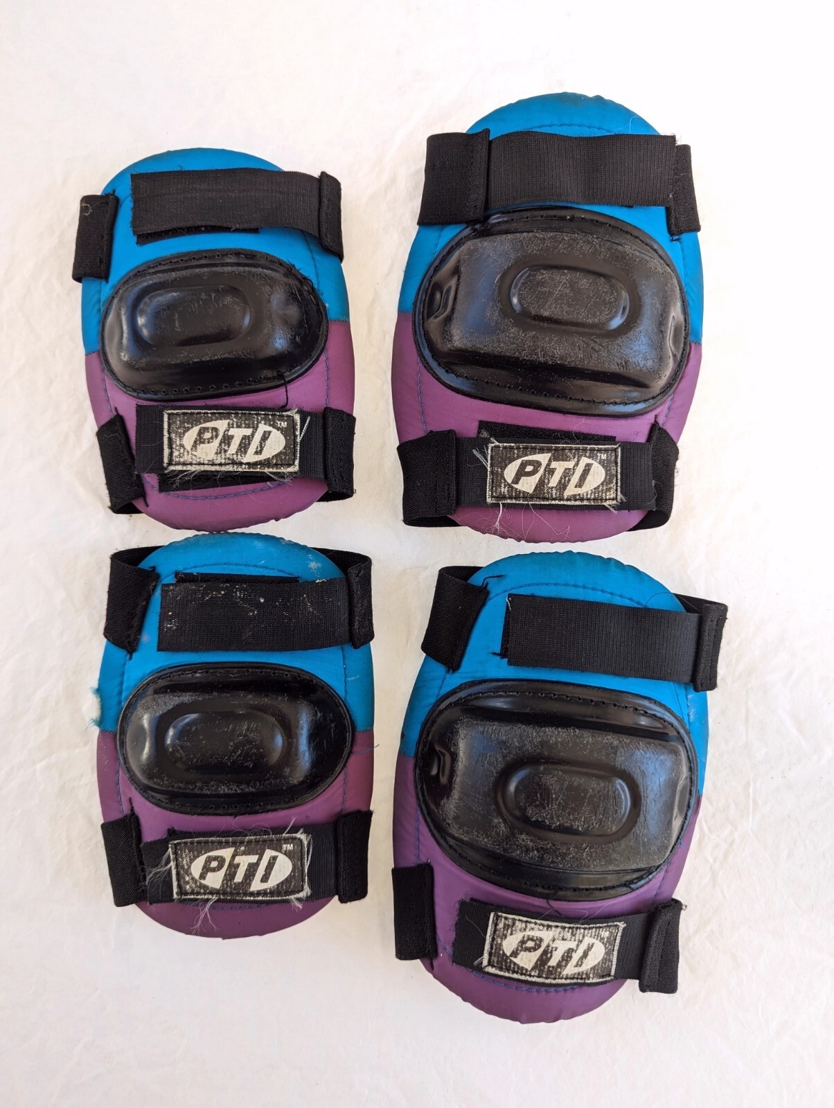 Vintage 1990s PTI Knee & Elbow Pads Purple/Blue InLine Skate