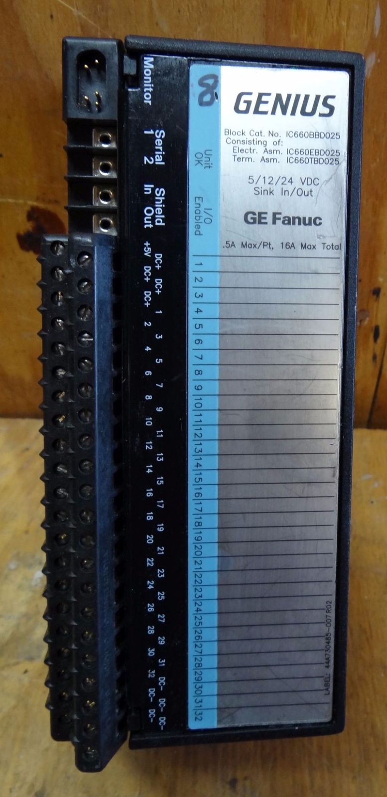 GE FANUC GENIUS BLOCK ic660tbd025k ,IC660BBD025,IC660EBD025,IC660TBDO25 ...