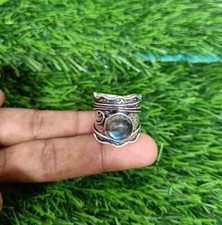 Labradorite Solid 925 Sterling Silver Beautiful Statement Ring, All Size M1097