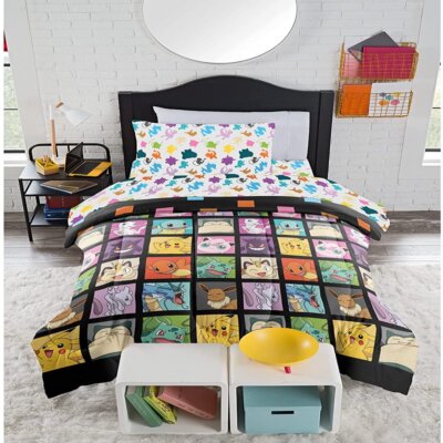 Pokemon Kanto Favorites Piece Twin Bed in a Bag Bedding Set