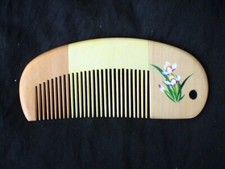 4.75" ARTISTIC WOOD COMB W/HAND PAINTED FLOWERS-CUTE UNIQUE   8933 