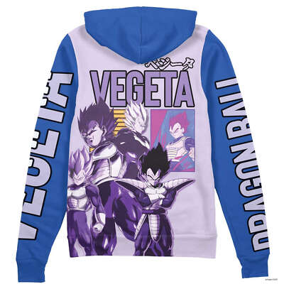 Dragon Ball Super Vegeta Streetwear Zip Hoodie Jacket   Anime-Inspired Style