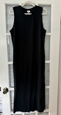 A New Day Women’s L Black Pleated Sleeveless Midi Dress