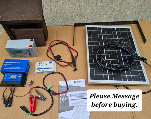 Ecoworthy 25Watt 12V Mono Solar Panel Kit Bracket Includes Lucas 7AH Battery.