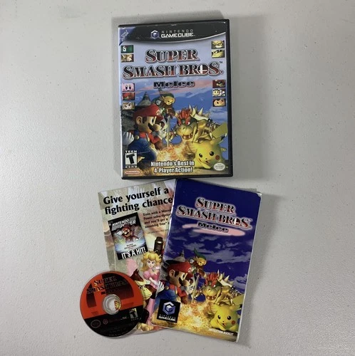 Nintendo Super Smash Bros. Melee (GameCube) Complete in Box CIB - Tested
