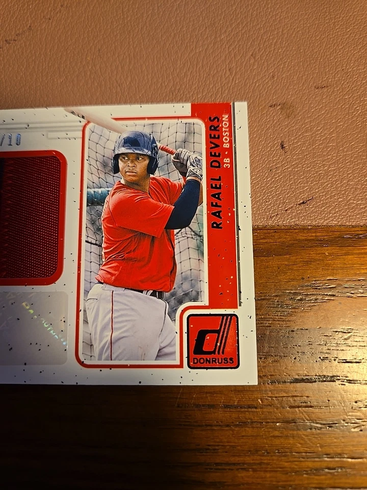 Rafael Devers 2017 Donruss Promising Pros Auto Patch /10 Rookie Red Sox - Image 3 of 4