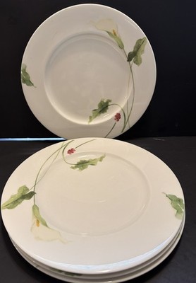 Set Of 4 Mikasa Optima Classic Calla Dinner Plates 10 7/8 