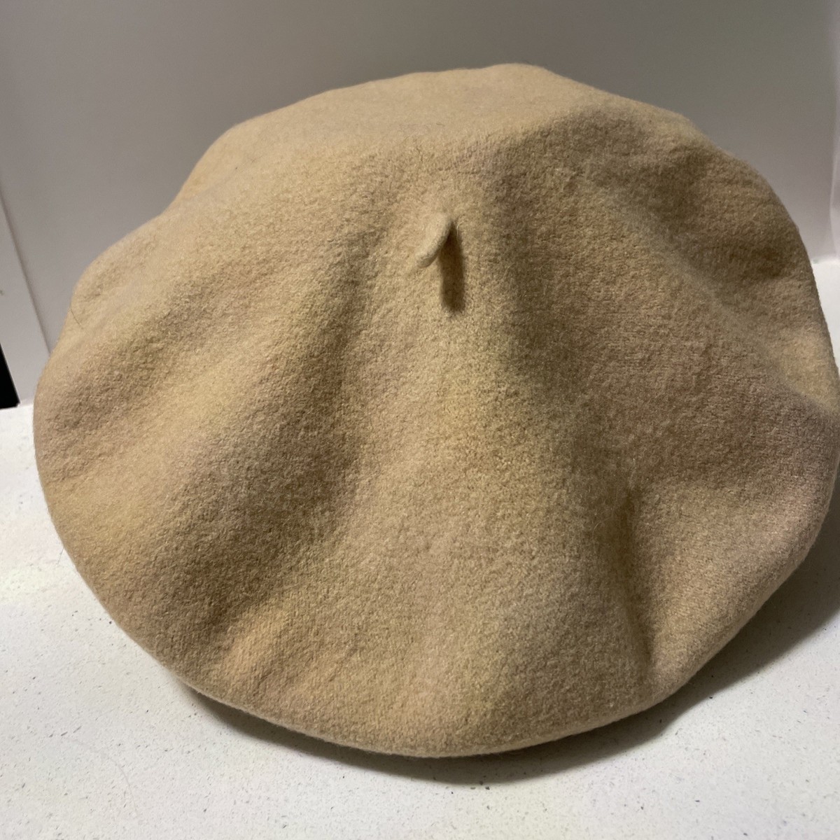 Vintage Lord And Taylor Beret Hat 100% Wool Tan Beige One  display picture 1
