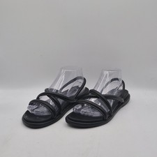 OluKai Sandals Womens Size 8 Black Tiare Strappy Leather Slingback 20515-4040