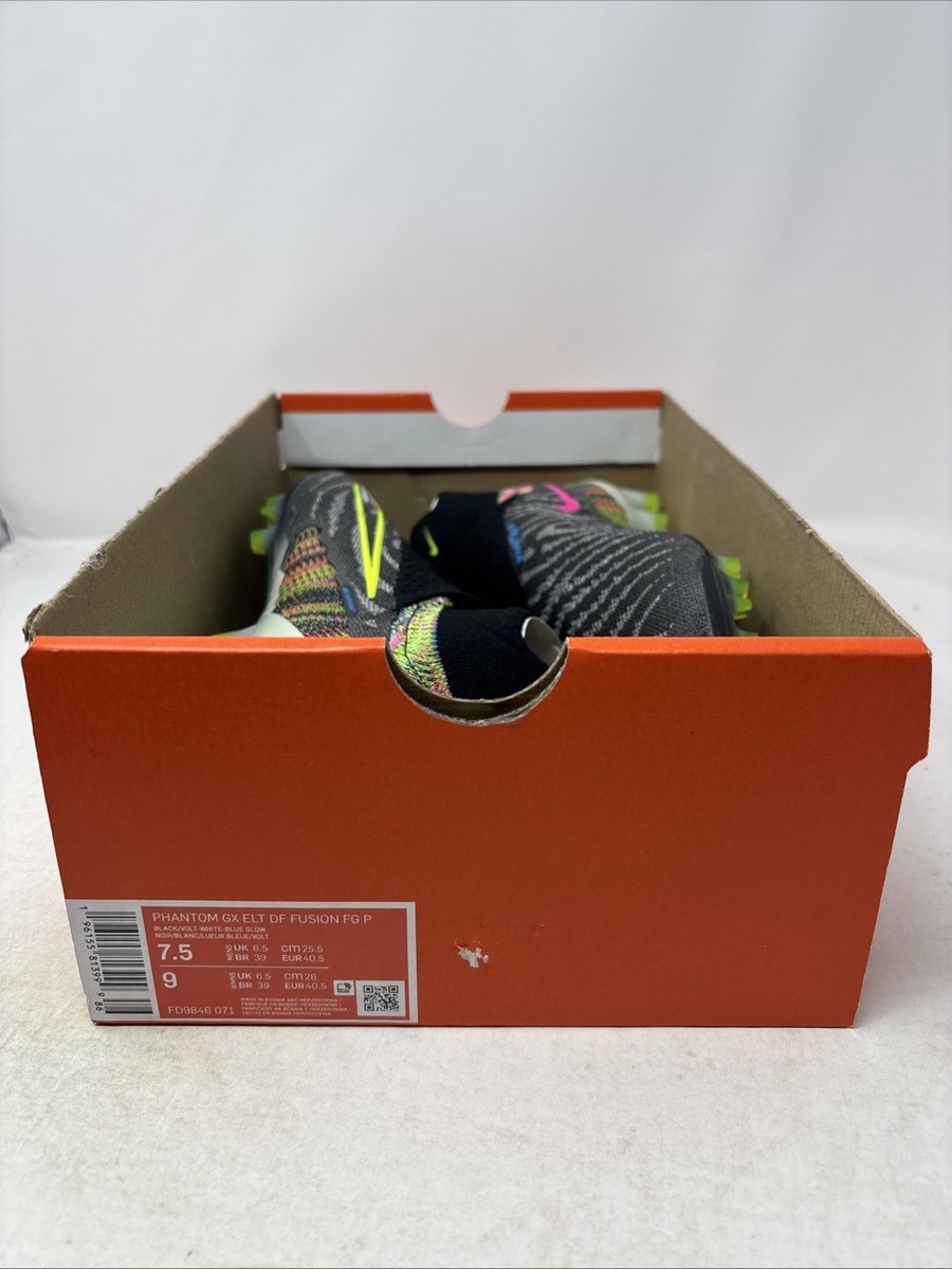 Nike Phantom GX Elite Fusion FG Rainbow Soccer Cleats, Size 7.5