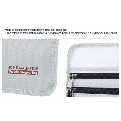 Fireproof Document Bag Waterproof Und Fireproof Geldbeutel Mit Dual Zipper CU