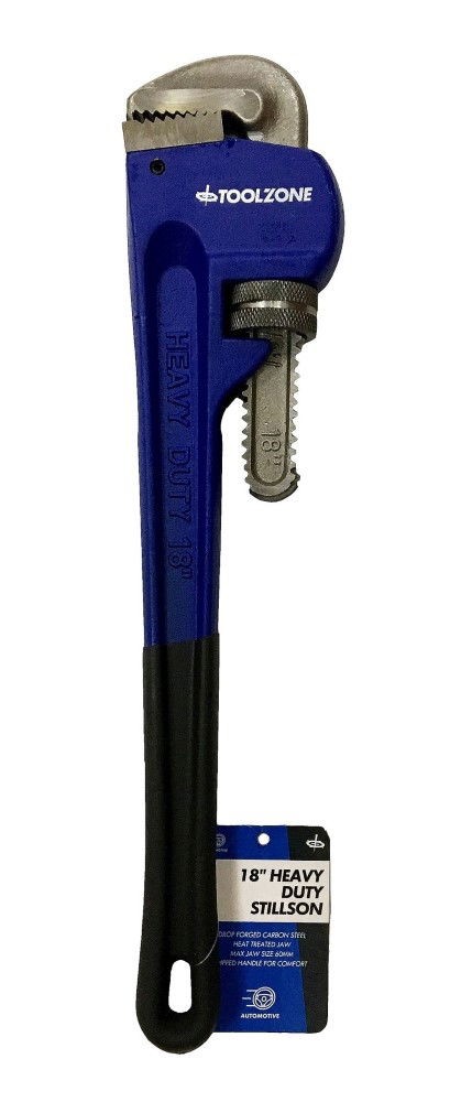 Stillson Wrench 18"" Max Jaw 83mm Drop Forged Foam Dipped Handle - KDPSP068