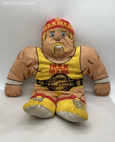 Vintage WWF Hulk Hogan Wrestling Buddy Plush Doll 1980s Wrestling Figure