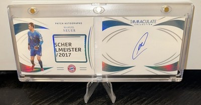 2018-19 Immaculate - Manuel Neuer Booklet GAME-WORN Patch Auto Platinum 1/1