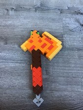 Minecraft Nerf Firebrand Dart Blasting Axe 15 Inches Includes Darts
