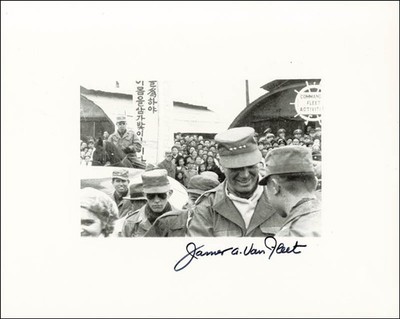 JAMES A. VAN FLEET - PHOTOGRAPH SIGNED