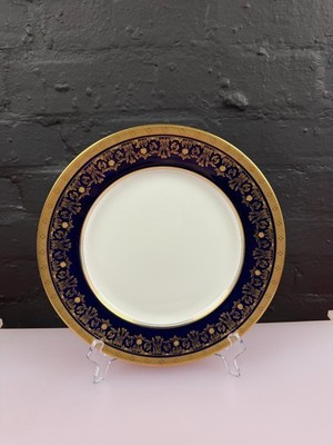 Aynsley Bone China Vintage 7023 Kobaltblau Gold Vergoldet Speiseteller 27 cm Breit