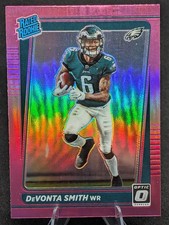 2021 Panini Donruss Optic Preview - DeVonta Smith Pink Holo Prizm Rated Rookie