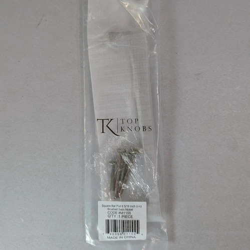 Top Knobs M1155 Square Bar Pull 6 5/16" (c-c) - Brushed Satin Nickel |New Sealed - Picture 1 of 4