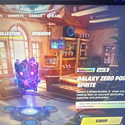 Fortnite Rewards Screen Galaxy Zero Point Sprite Special Lv 3 In-Game Item