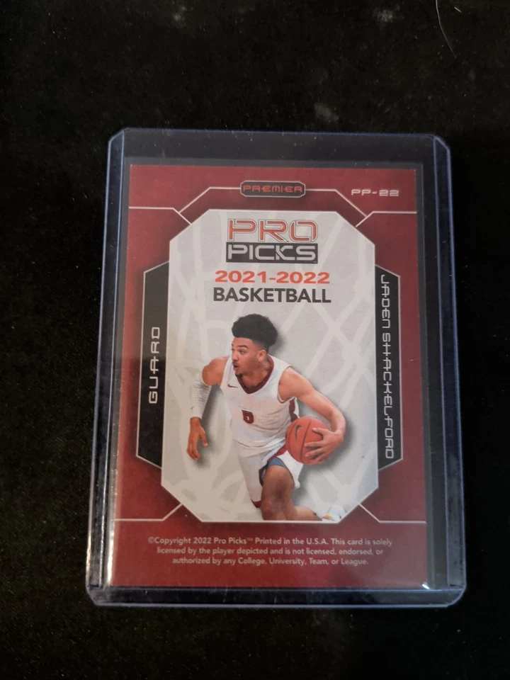 Jaden Shackelford 2021-2022 Pro Picks Premier #PP-22 - Image 2 of 2