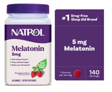 Natrol Melatonin 5mg Sleep Aid Gummies - Strawberry - 140ct - EXP 8/2026