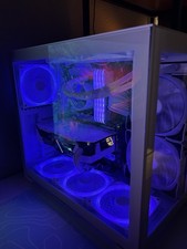 Custom White RGB Gaming PC   Liquid Cooled - Windows 11 Installed Plug  Play