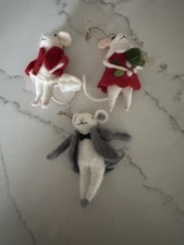 Felted Wool Christmas Ornament Mouse