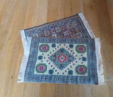 Doll House 1:12 Scale Rugs X 2 Tapestry Oriental Style 20x27 Cm