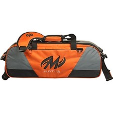 Motiv Tournament 3-Ball Tote Bowling Bag Tangerine w/Shoe Pouch - Brand New!