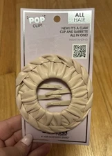 Scunci Pop It All Hair All Day Hold Claw Clip Barrette Taupe Pink